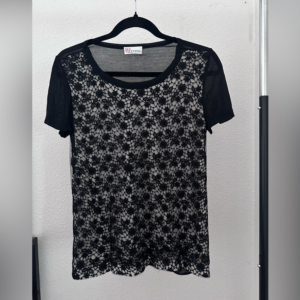 Valentino Black Short Sleeve Top